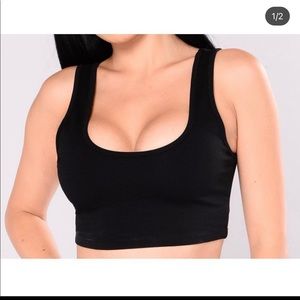 Black crop top